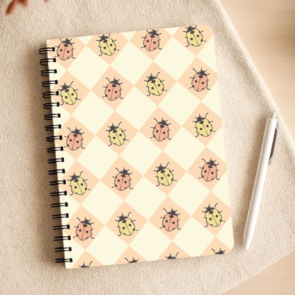 Argyle Ladybugs Pattern Notepad