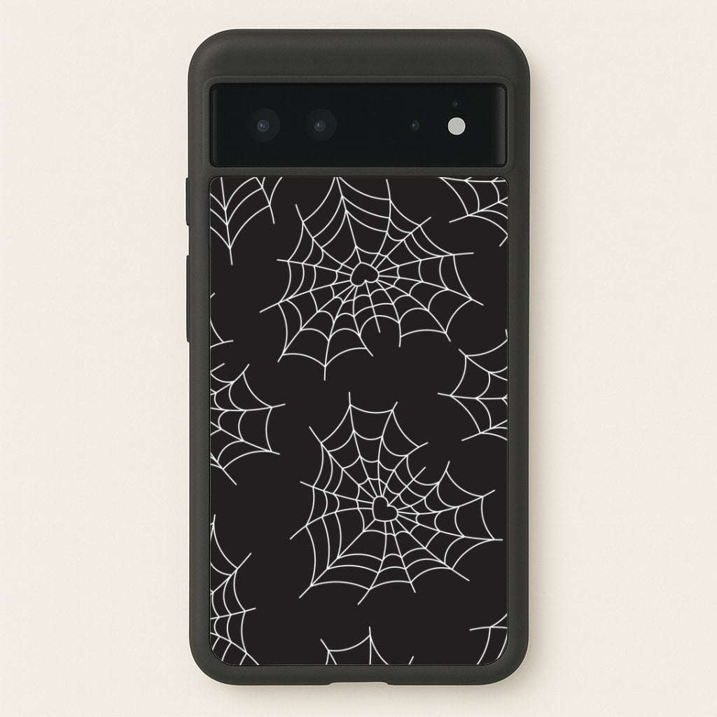 Spiderweb Hearts Pattern Google Pixel 6 Case