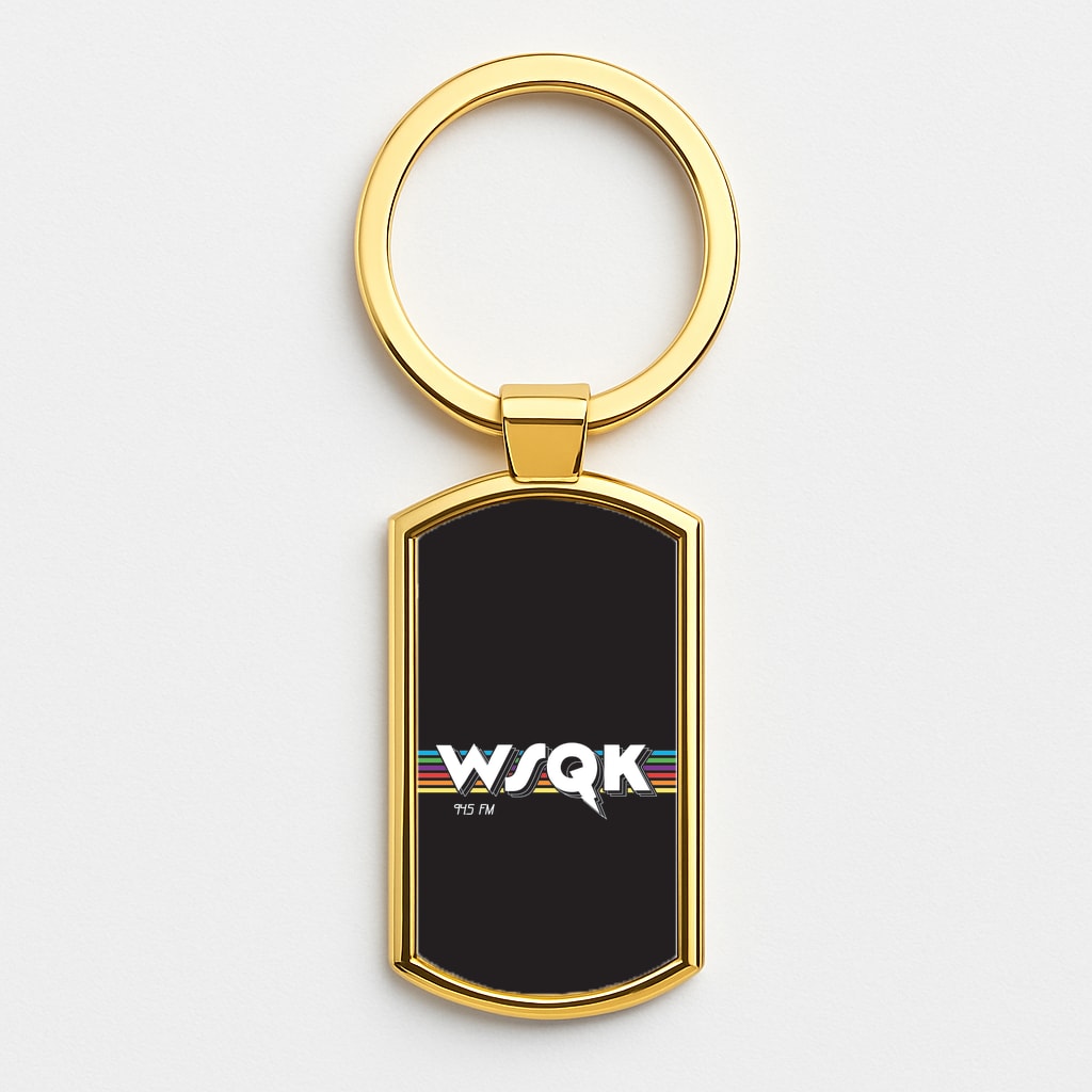 WSQK Radio Gold Keyring
