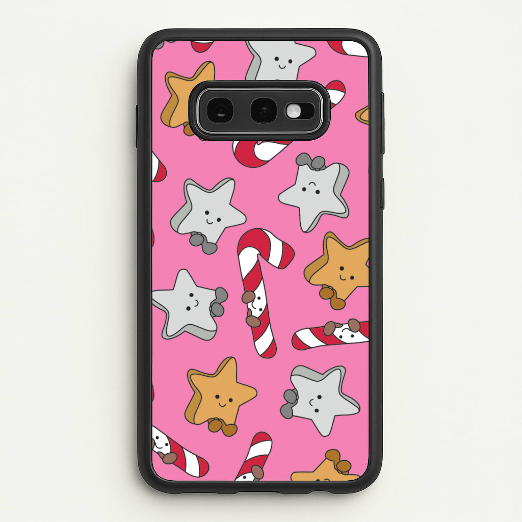 Pink Christmas Plushies Pattern Galaxy S10e Case