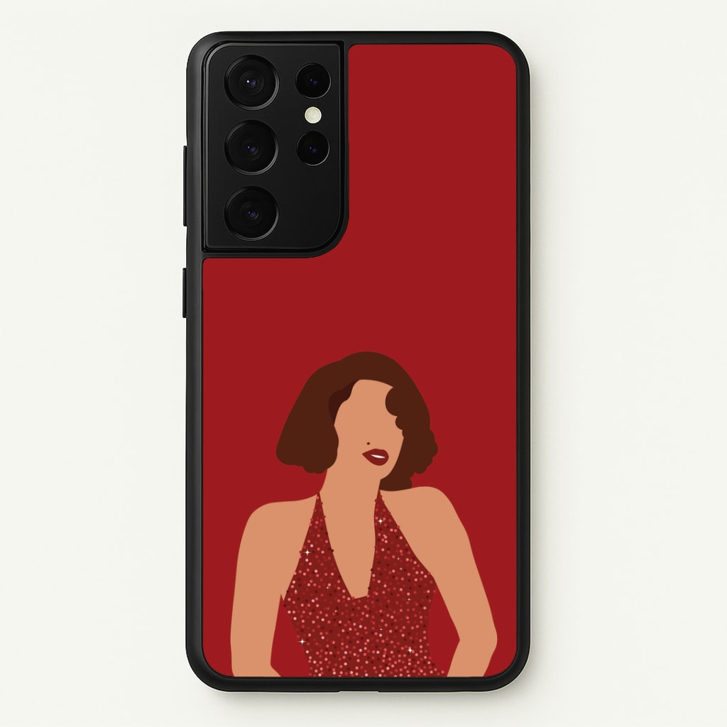 Red Sparkly Dress Galaxy S21 Ultra Case