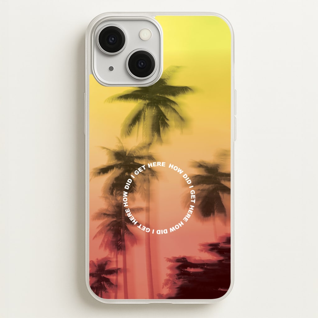 Palm Trees Circle iPhone 13 Case