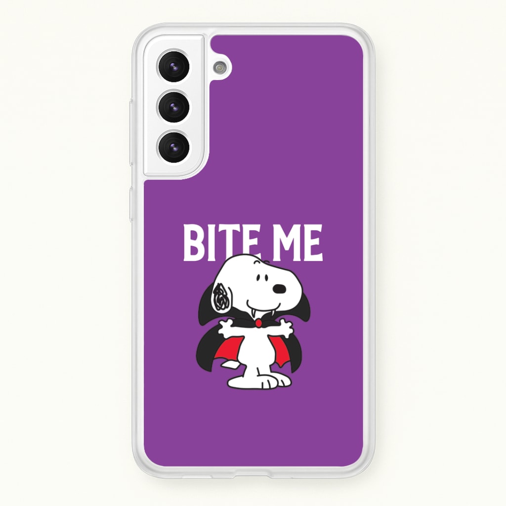Bite Me Cartoon Beagle Galaxy S22 Plus Case