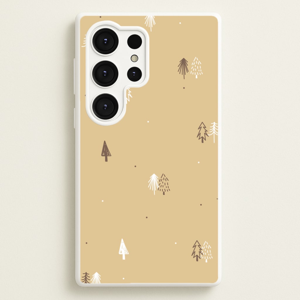 Minimal Christmas Trees Pattern Galaxy S25 Ultra Case