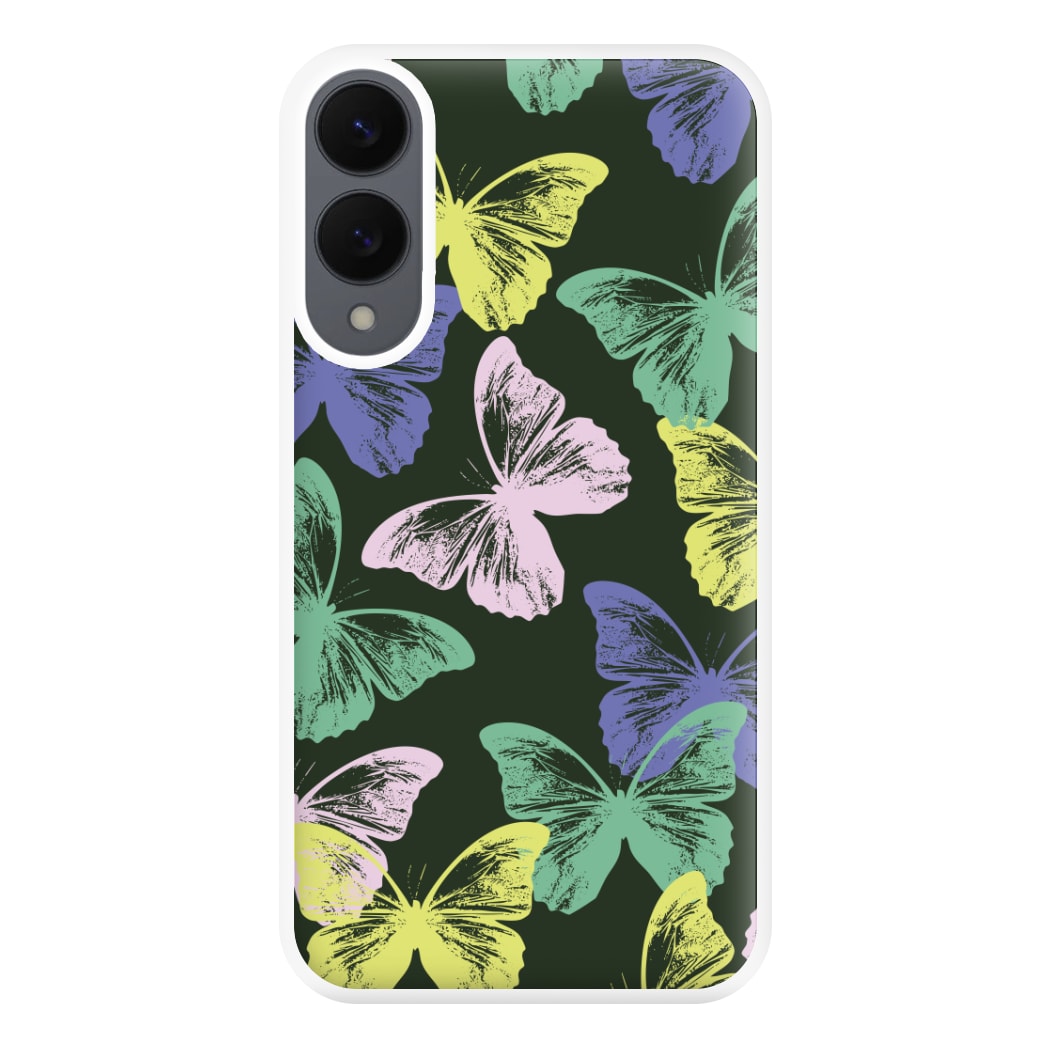 Colourful Butterfly Stamps Pattern Galaxy S25 Edge Case