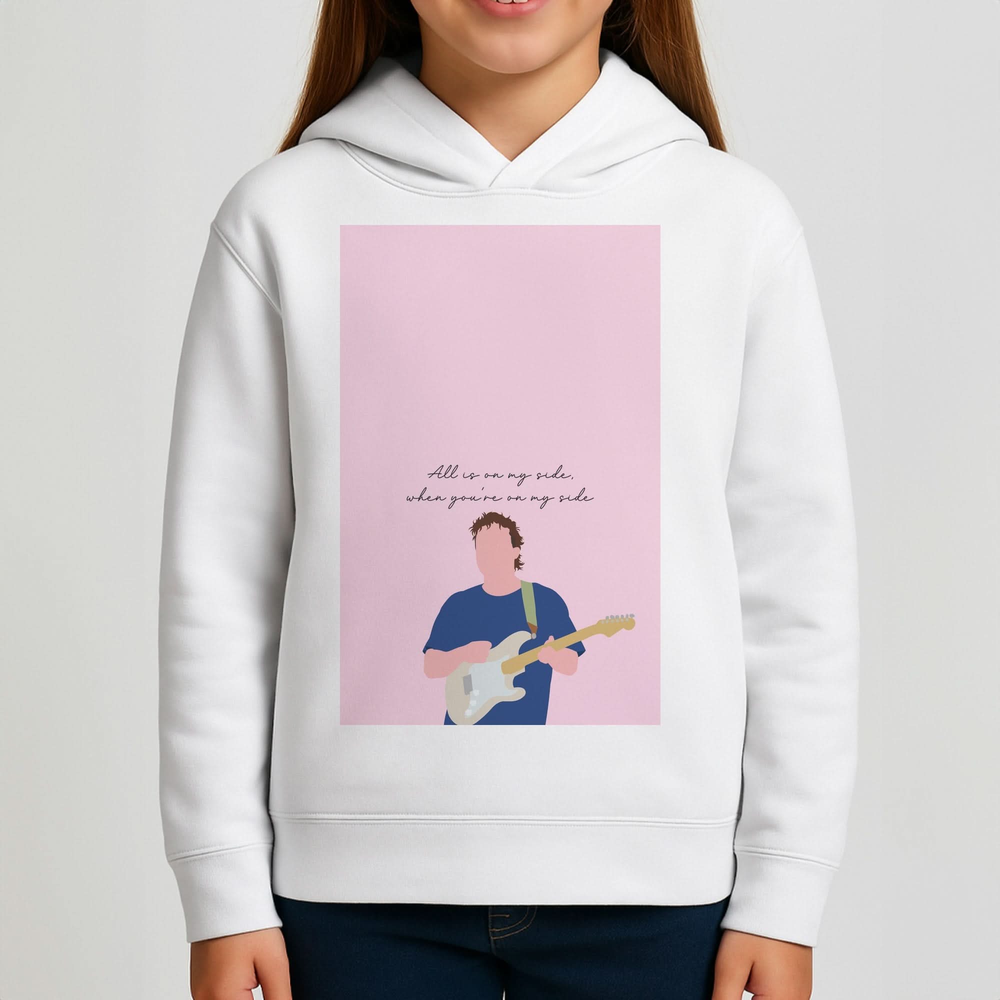 All Is On My Side Pink Girls Hoodie