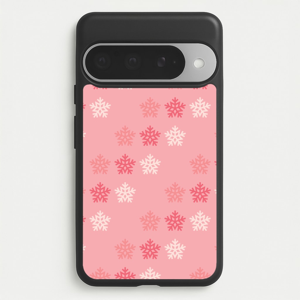 Red Slowflakes Christmas Pattern Google Pixel 10 Pro XL Case
