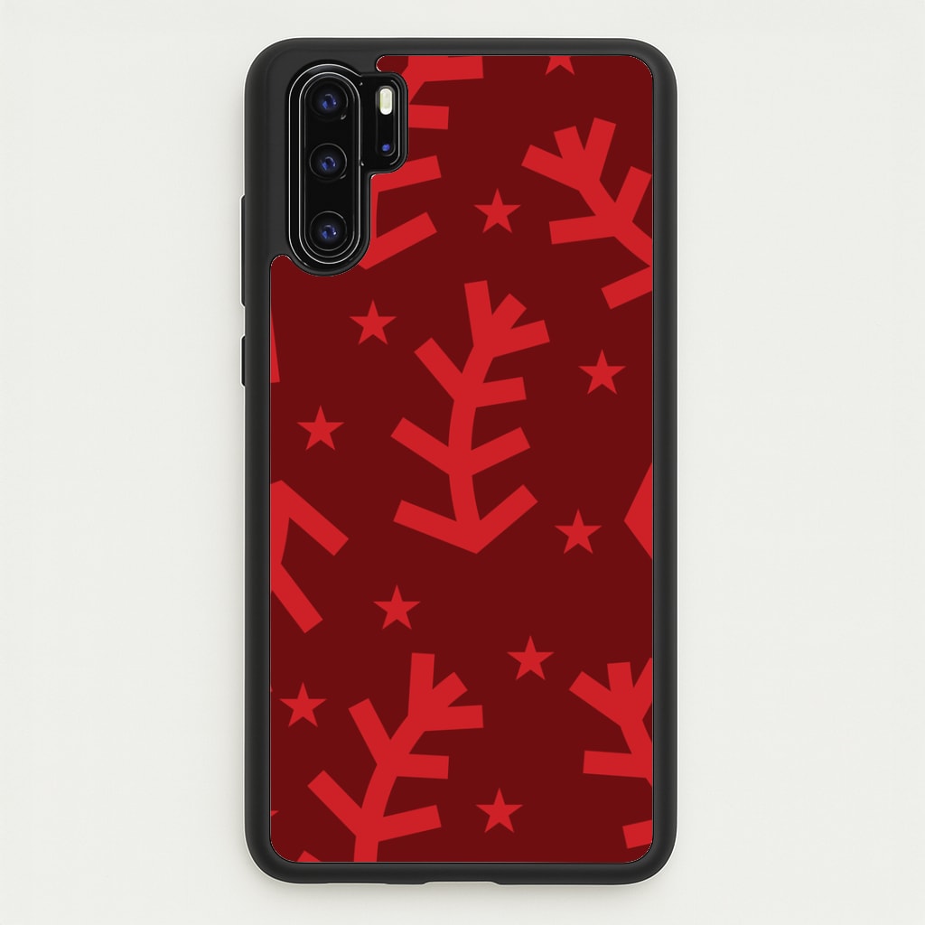 Abstract Ferns And Snowflakes Pattern Huawei P30 Pro Case