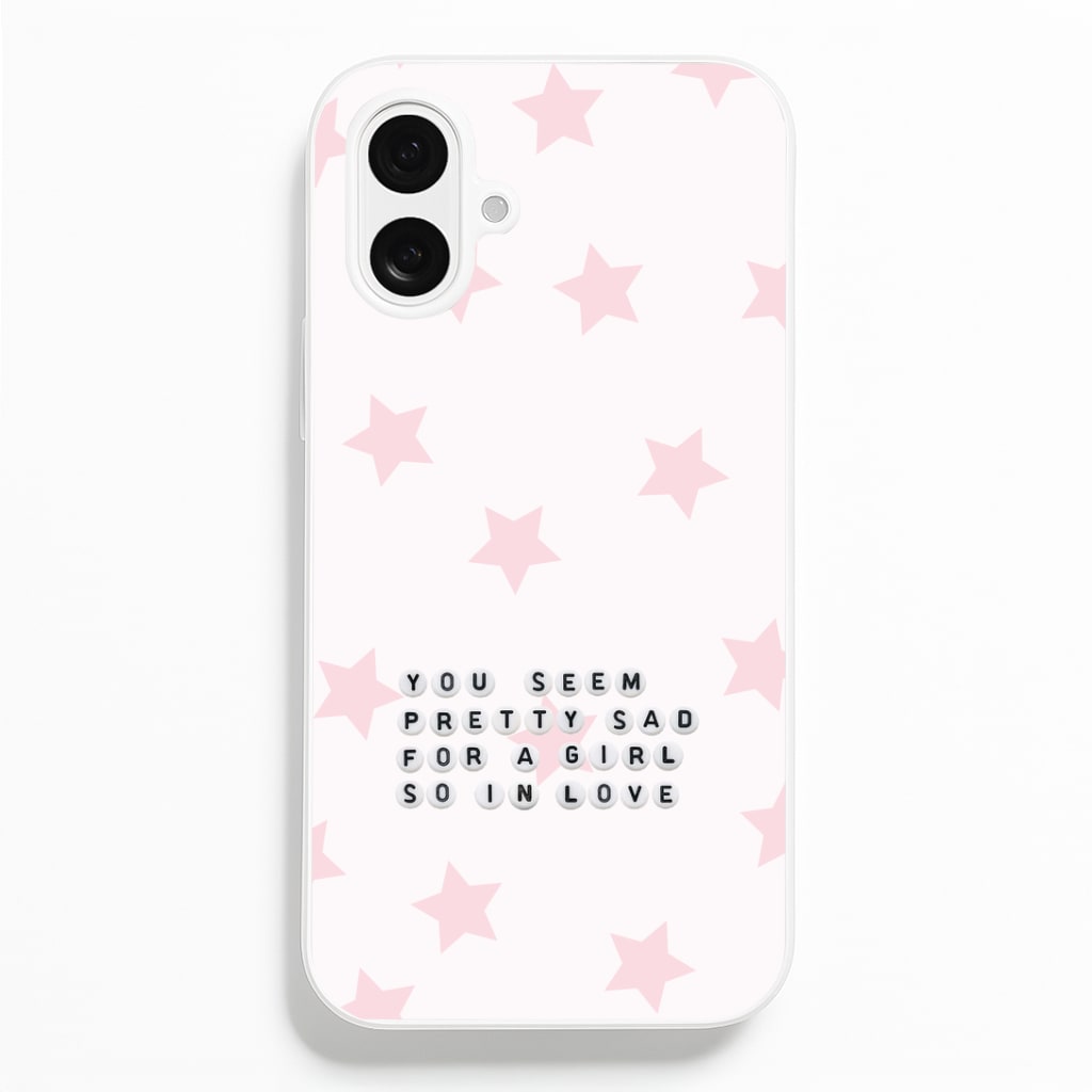 Pretty Sad Letter Beads iPhone 16 Plus Case