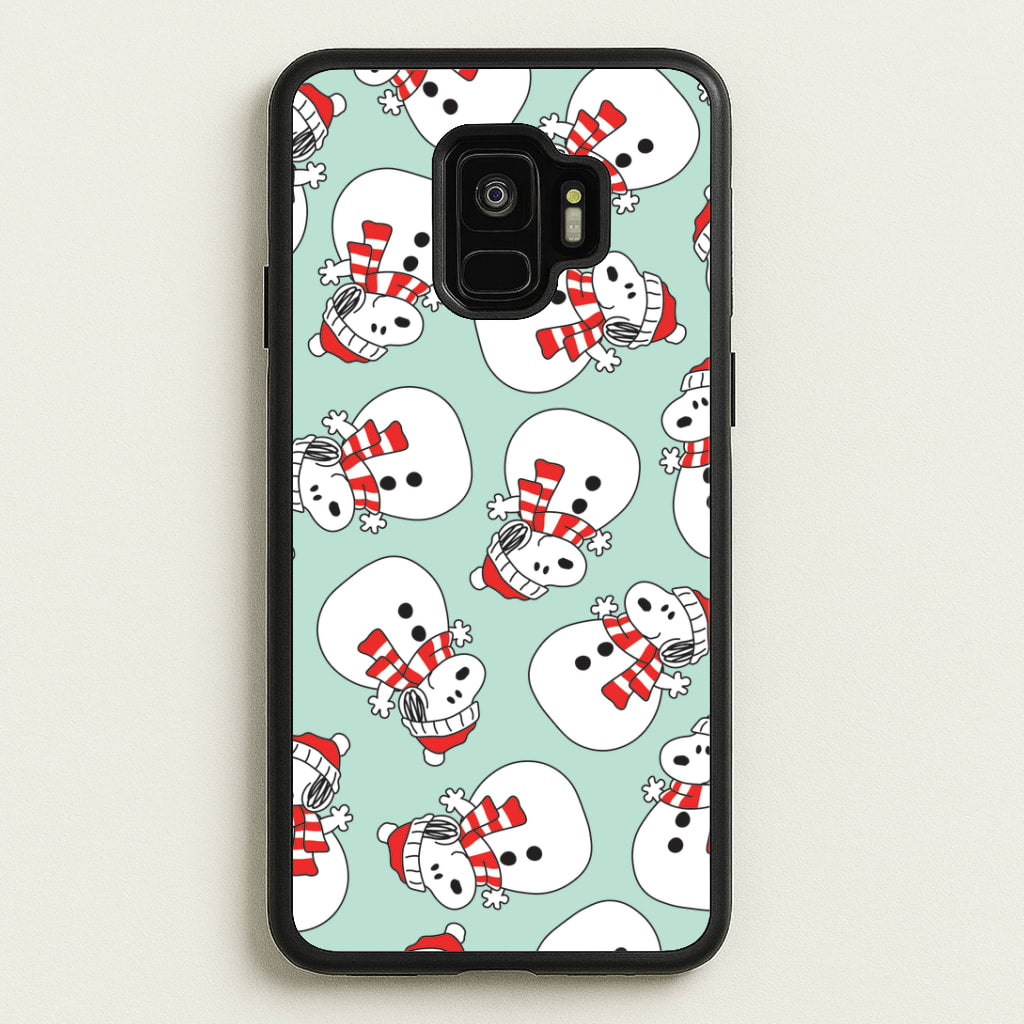Cartoon Beagle Snowman Pattern Galaxy S9 Case