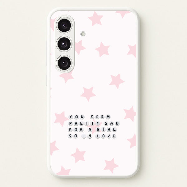 Pretty Sad Letter Beads Galaxy S25 Case