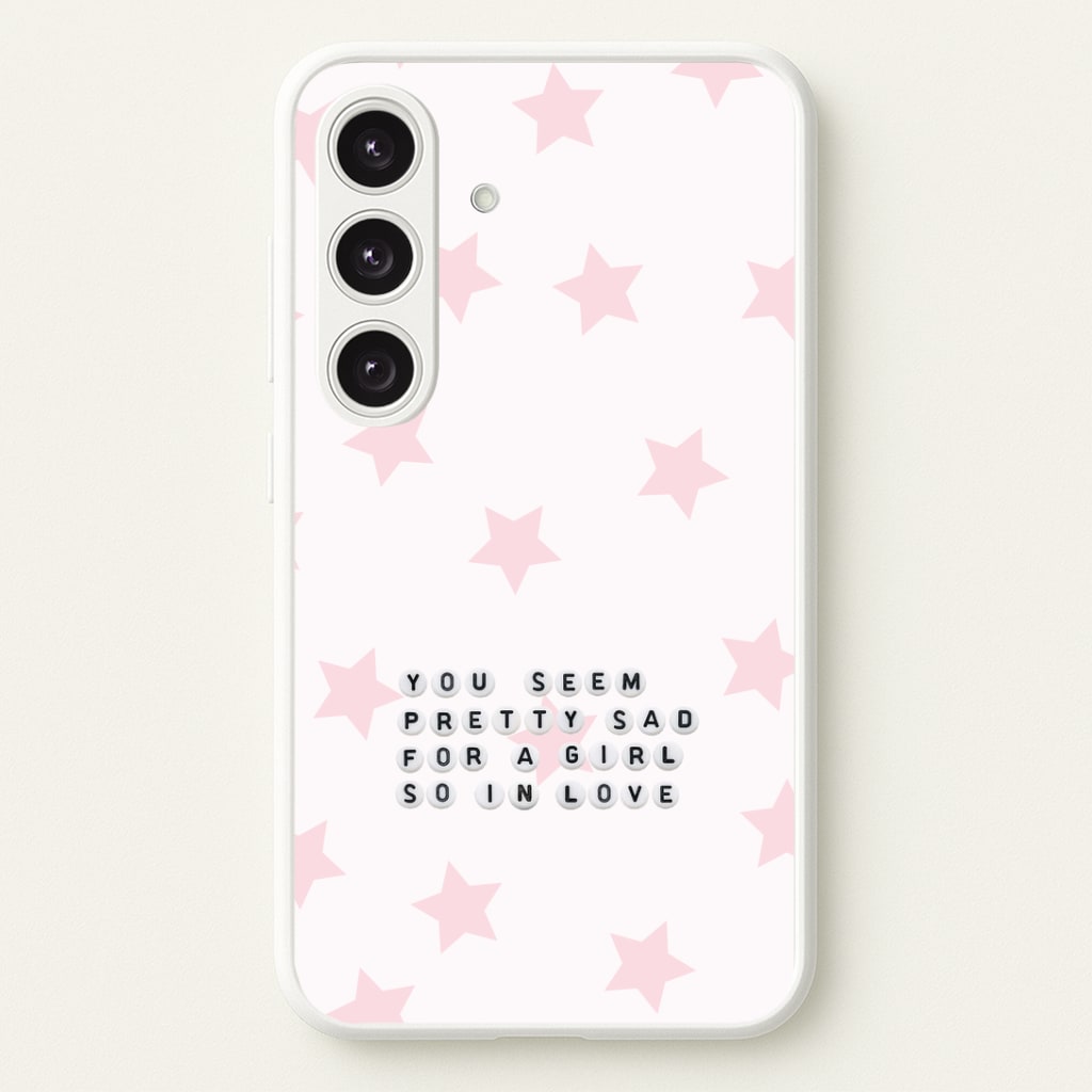 Pretty Sad Letter Beads Galaxy S24 Case