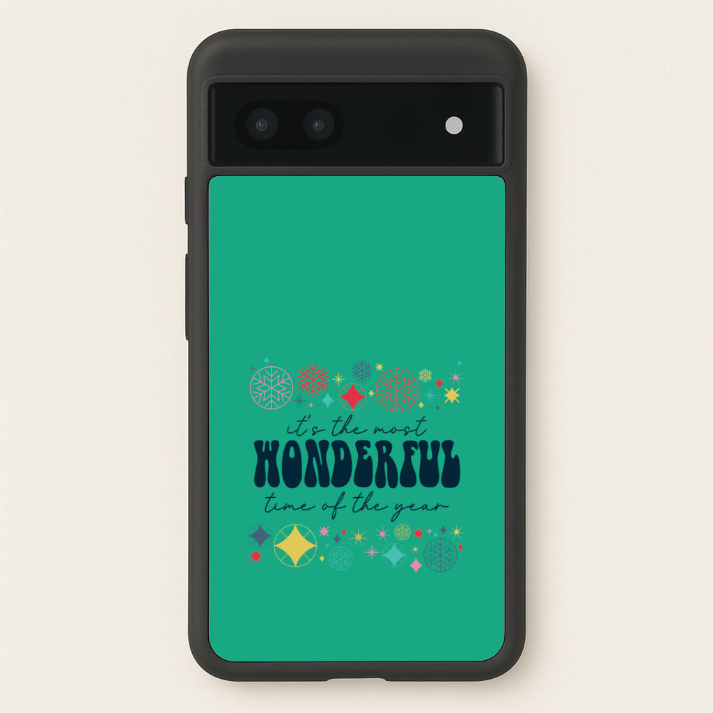 The Most Wonderful Time Of The Year Geometric Google Pixel 6a Case