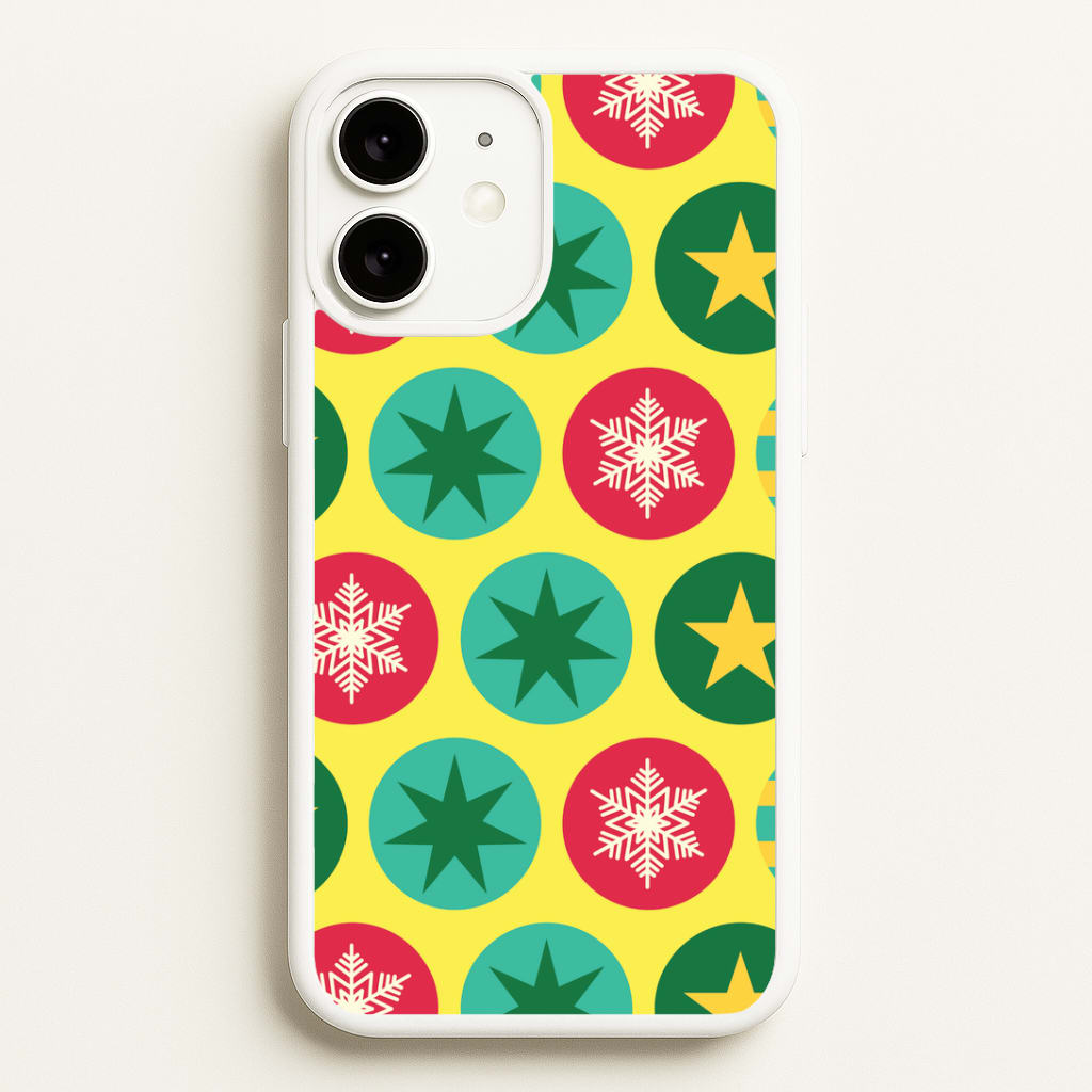 Colourful Abstract Baubles Christmas Pattern iPhone 11 Case