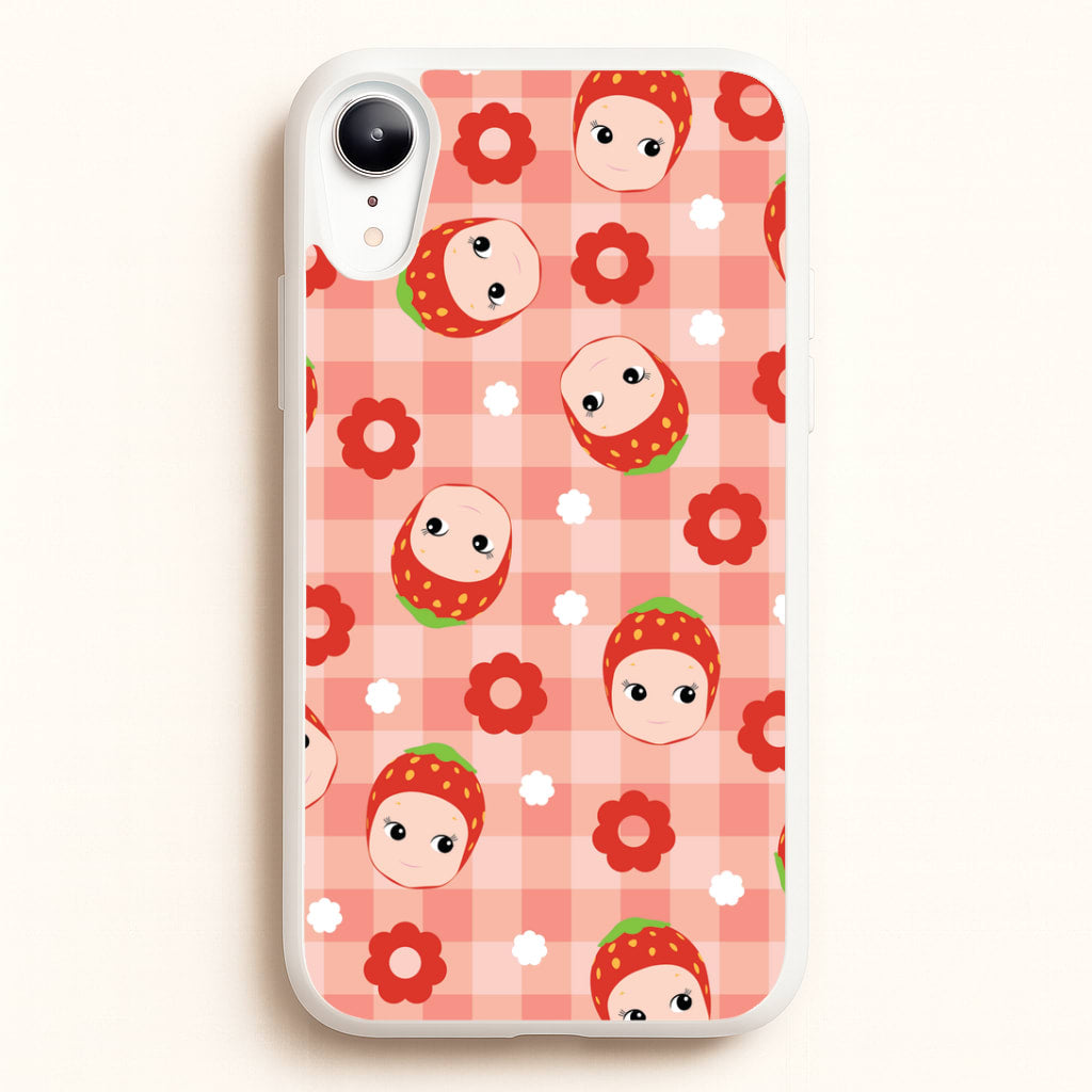 Strawberry Angel Pattern iPhone XR Case