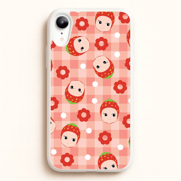 Strawberry Angel Pattern iPhone XR Case