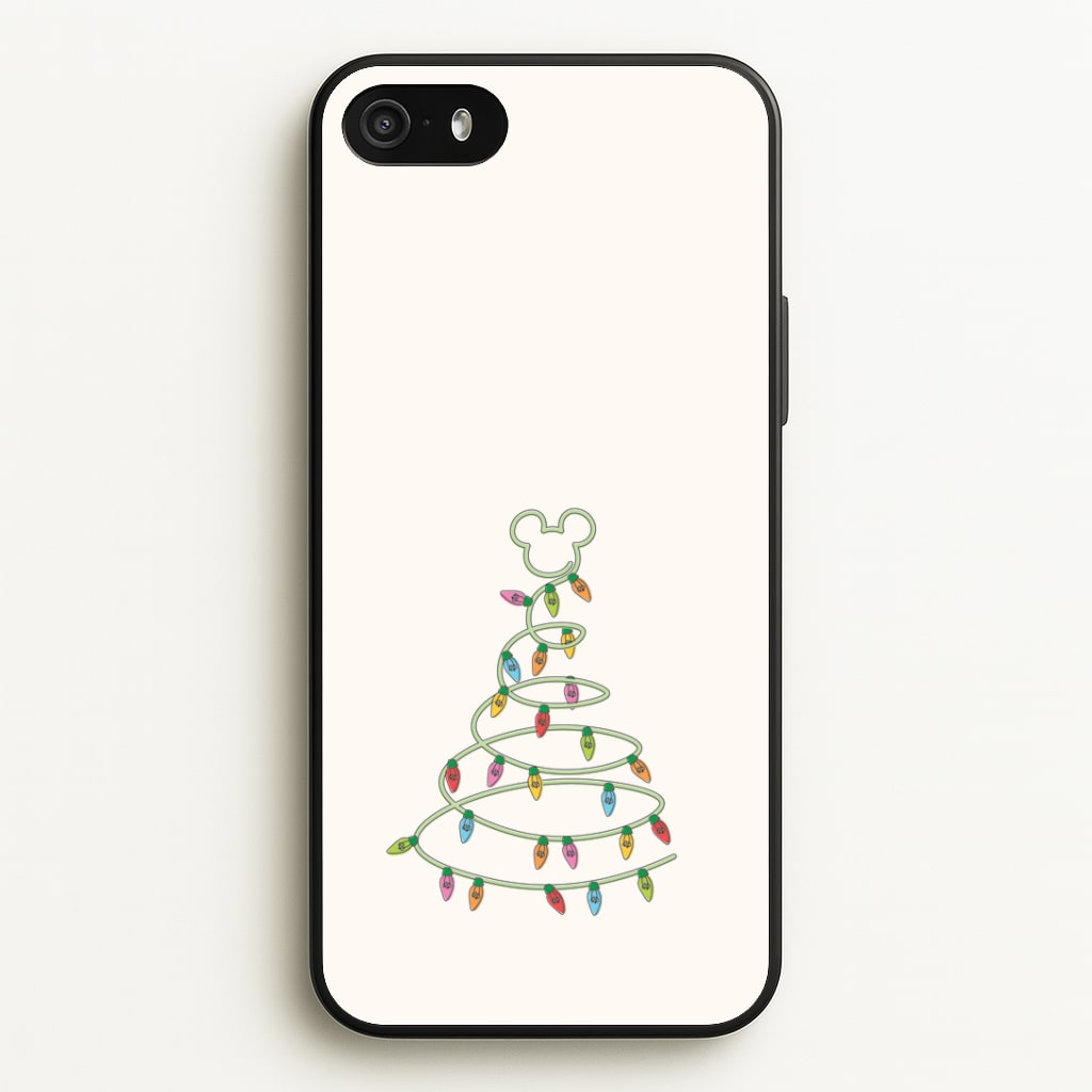 Cartoon Mouse Christmas Tree Lights iPhone 5 / 5s / SE 2016 Case