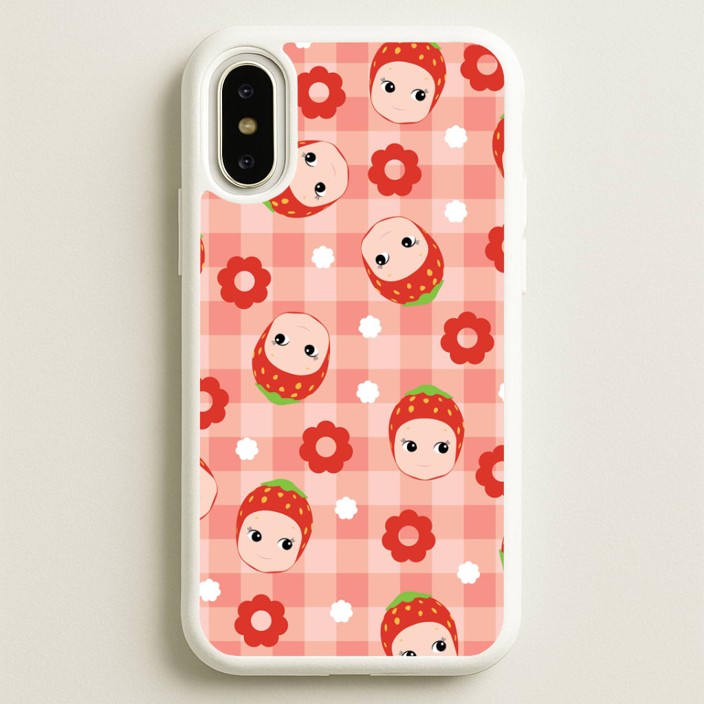 Strawberry Angel Pattern iPhone X / XS Case