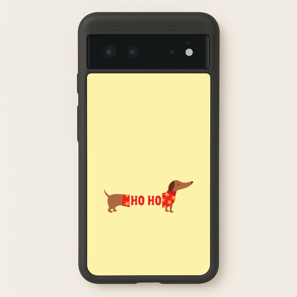 Christmas Jumper Ho Ho Dachshund Google Pixel 6 Case