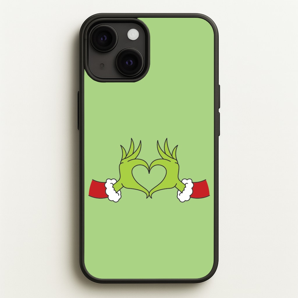 Christmas Green Heart iPhone 13 Mini Case