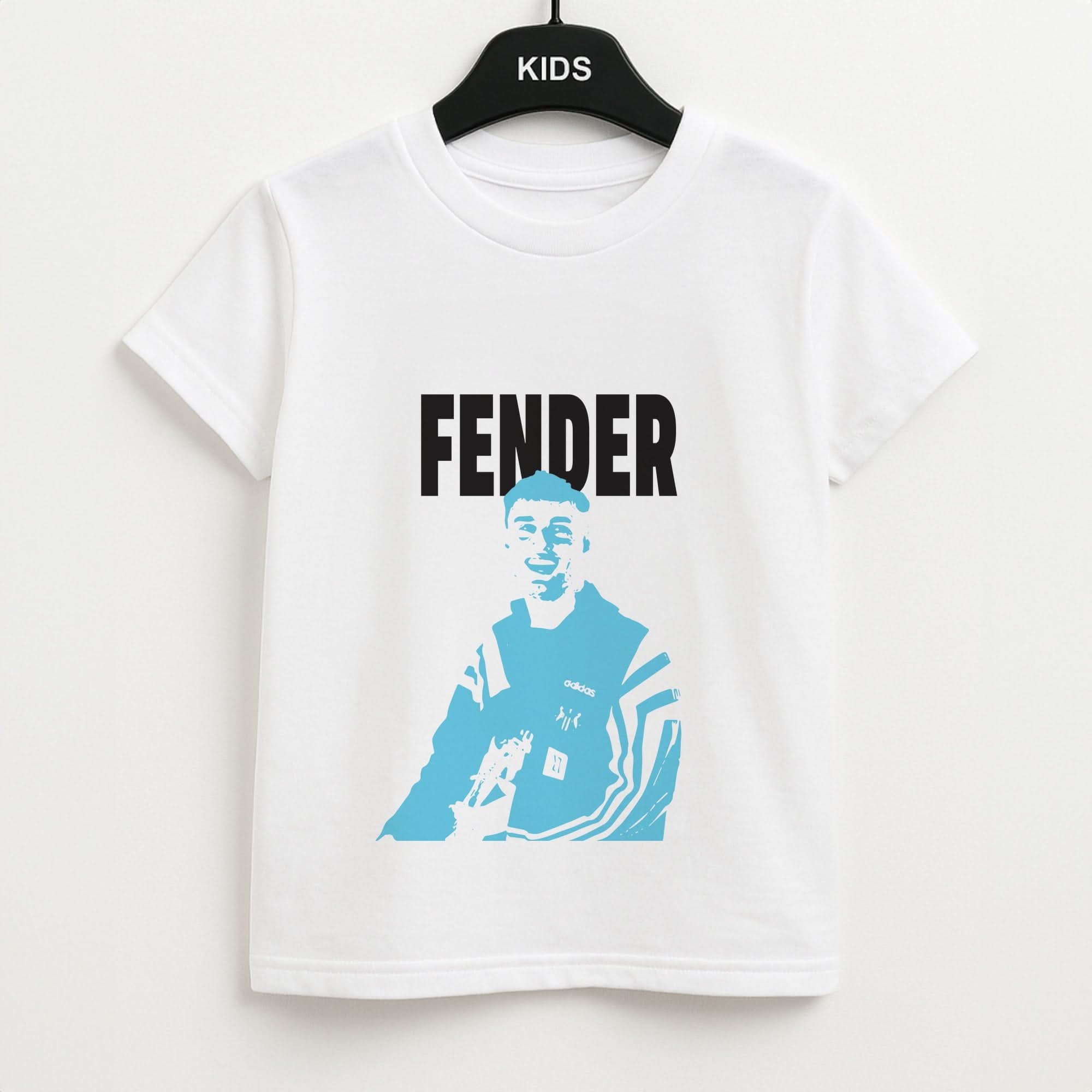 Fender Silhouette Blue Kids Unisex T-Shirt