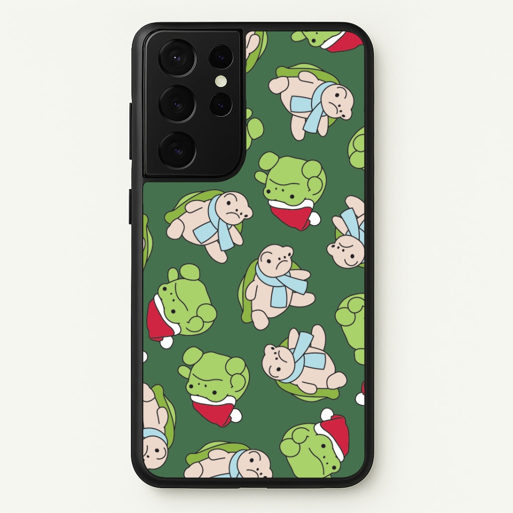 Grumpy Christmas Plushies Pattern Galaxy S21 Ultra Case