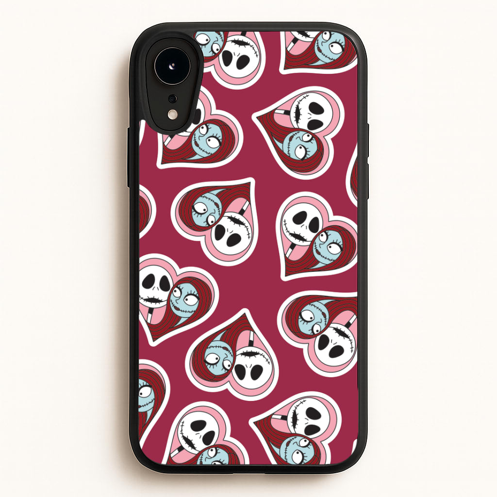 J And S Heart Pattern iPhone XR Case