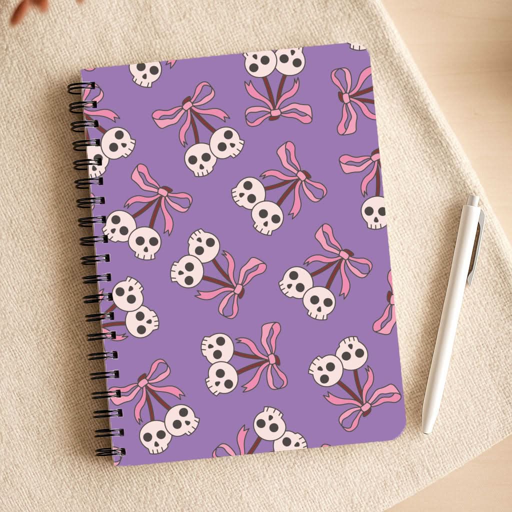 Cherry Skulls Pattern Notepad