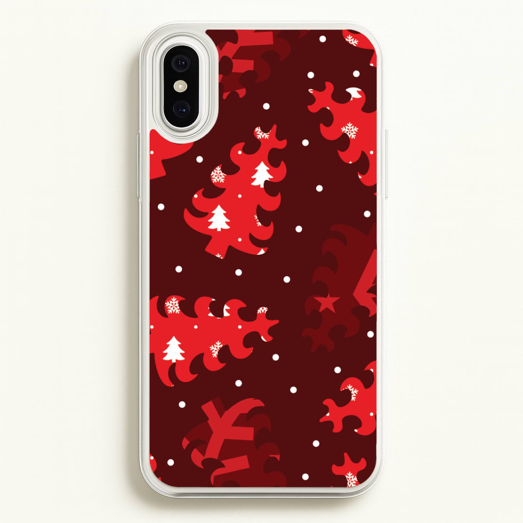 Wrapping Paper Christmas Tree Pattern iPhone XS Max Case