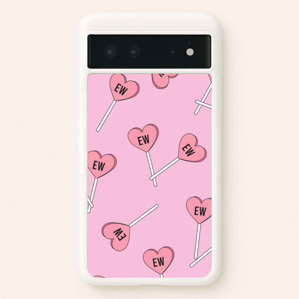 Ew Love Heart Lolipops Pattern Google Pixel 6 Case