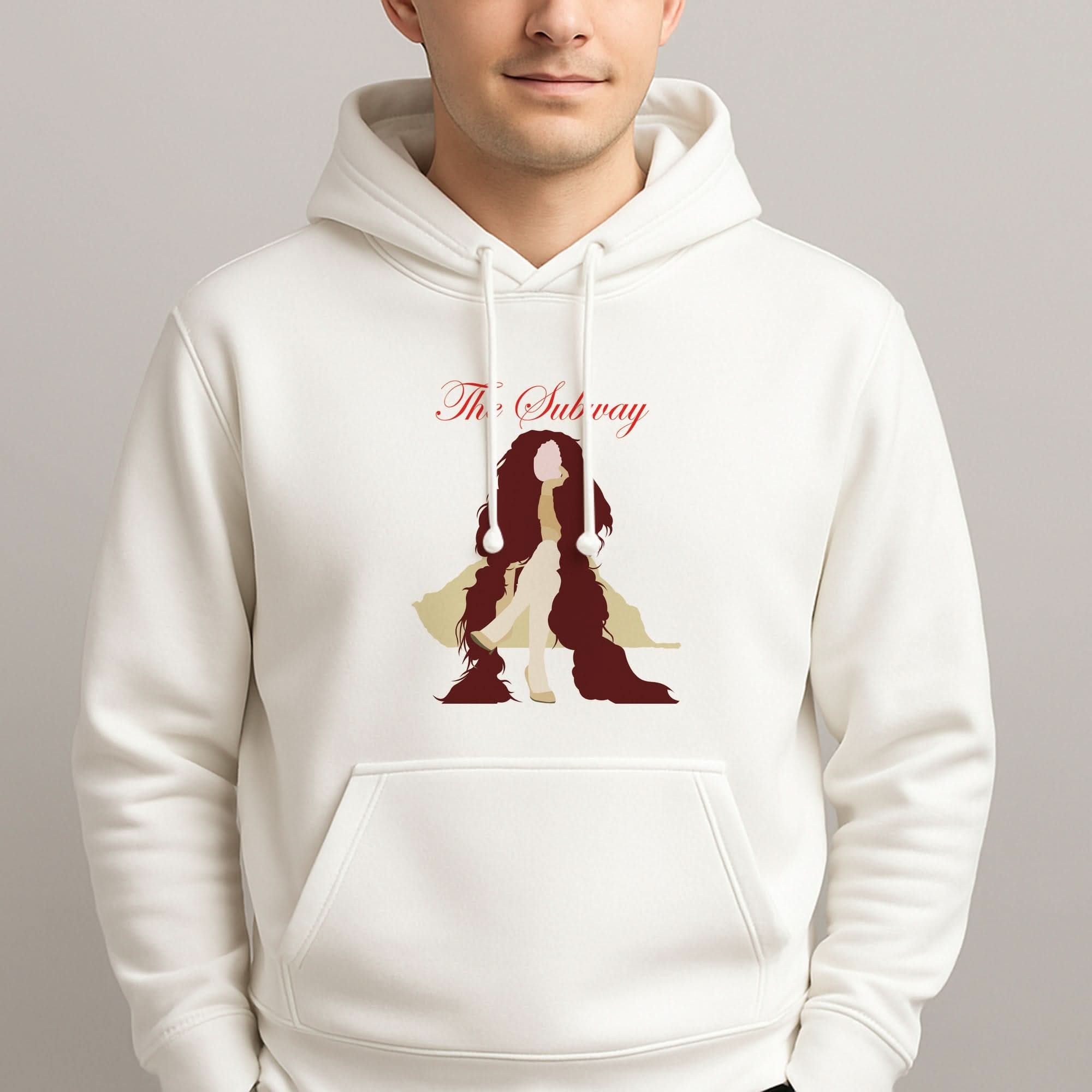 Subway Orange Mens Hoodie