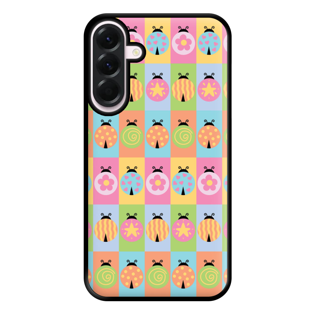 Cartoon Ladybugs Colourful Pattern Galaxy A36 Case