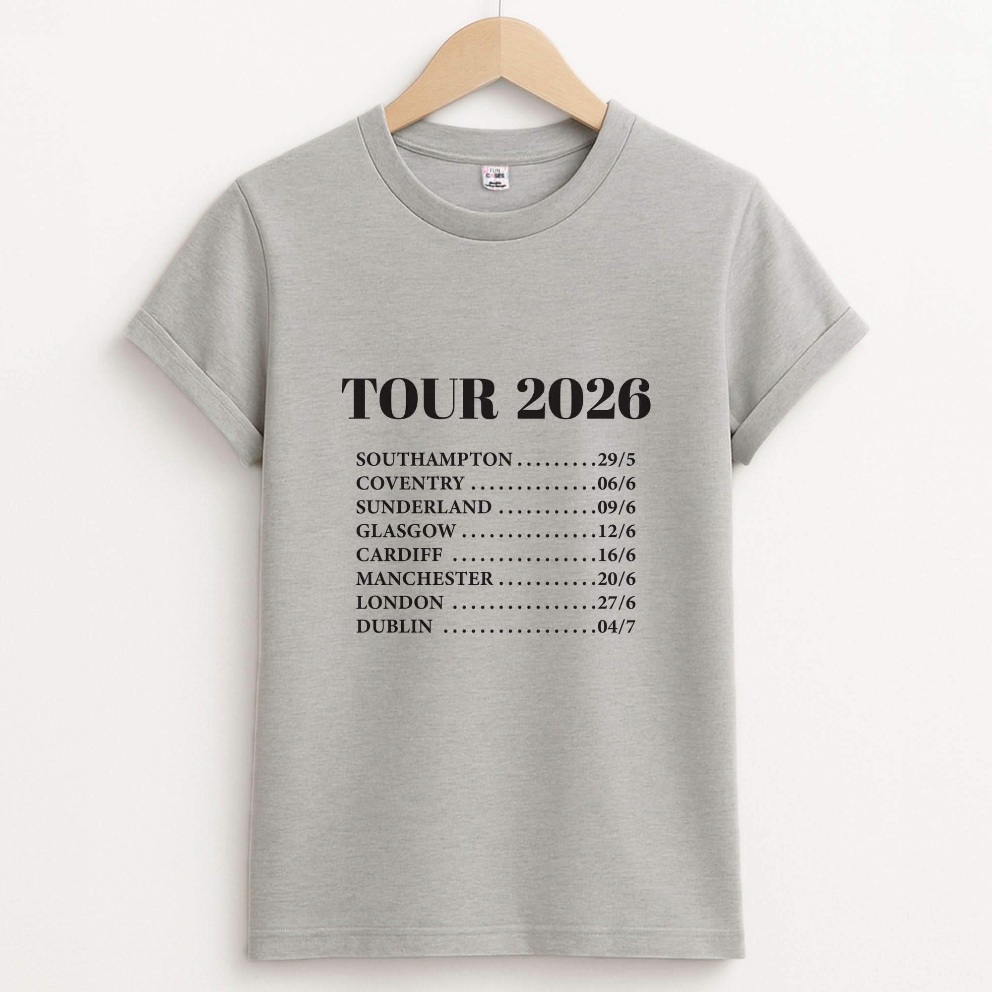Band Tour 2026 Unisex Grey T-Shirt