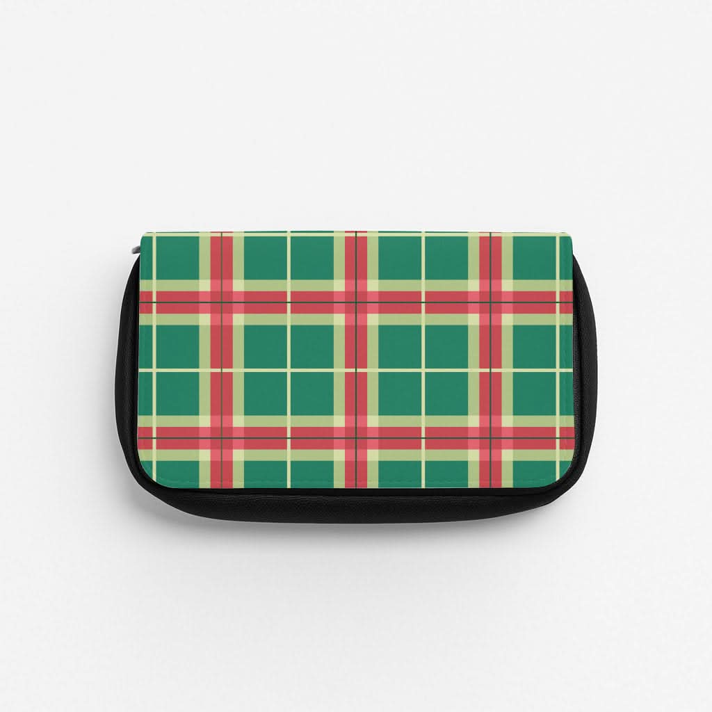 Red And Green Tartan II Christmas Pattern Pencil Case