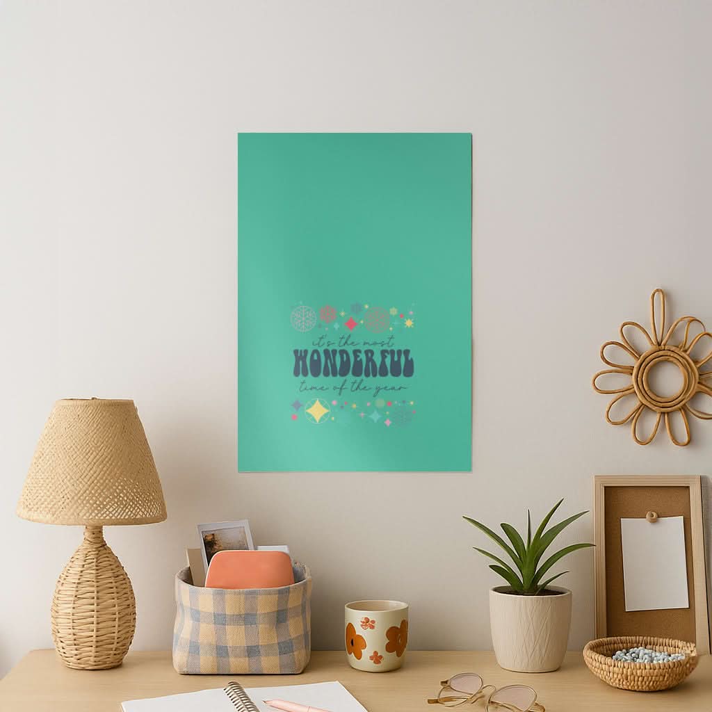 The Most Wonderful Time Of The Year Geometric Art Print