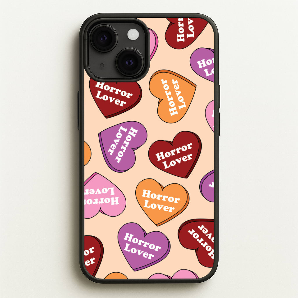 Horror Lover Hearts Pattern iPhone 13 Case