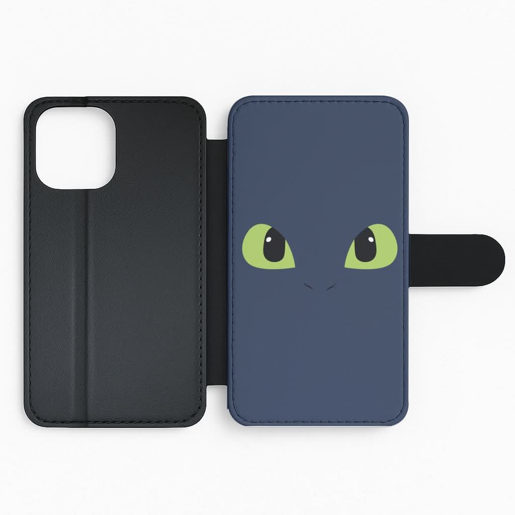 Black Fury Dragon Face Flip Phone Case