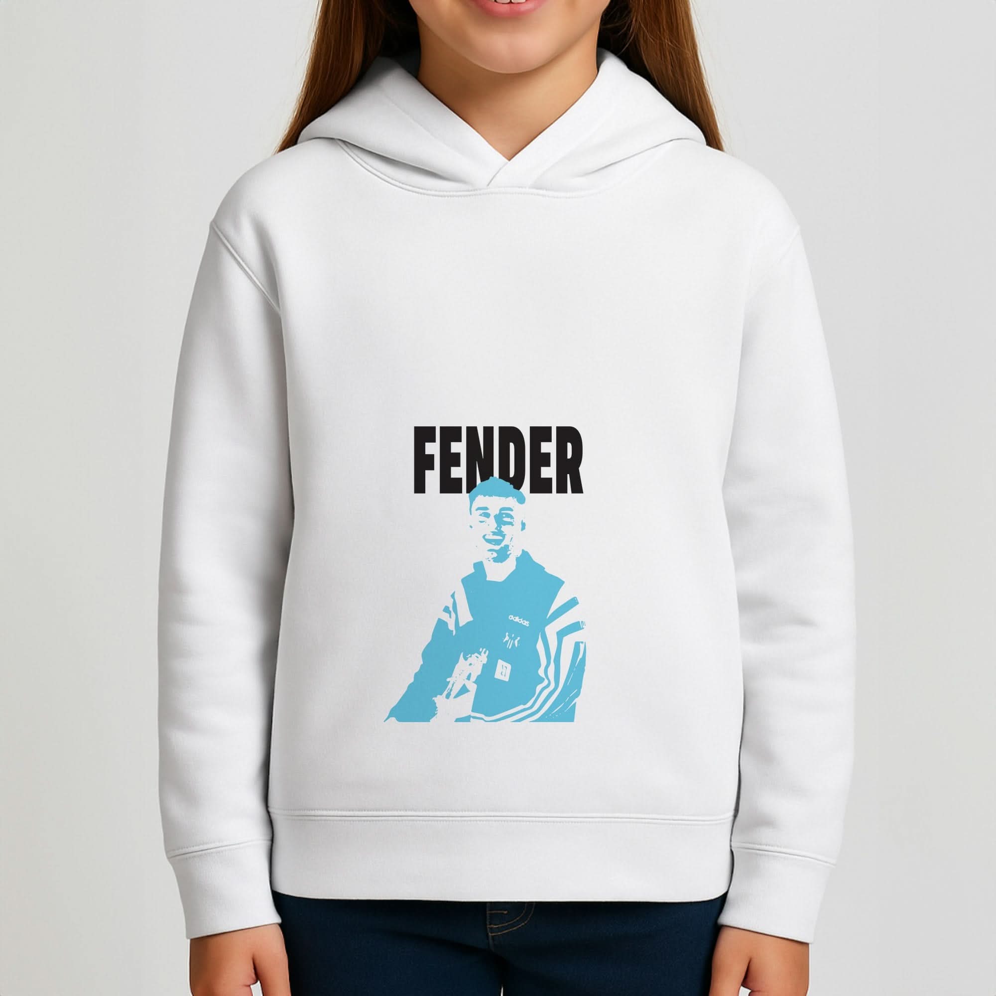 Fender Silhouette Blue Girls Hoodie