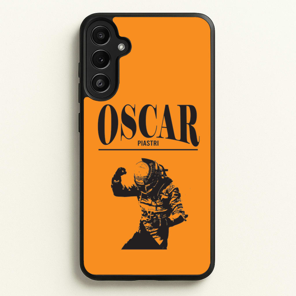 Oscar Orange And Black Galaxy A34 Case