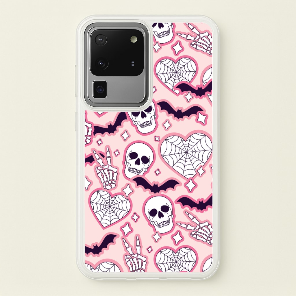 Cute Halloween Stickers Pattern Galaxy S20 Ultra Case