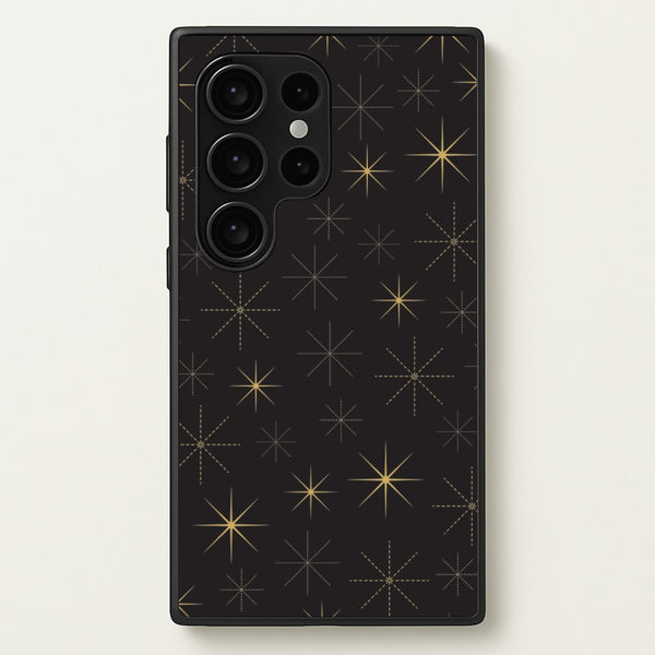 Christmas Gold Stars Pattern Galaxy S24 Ultra Case