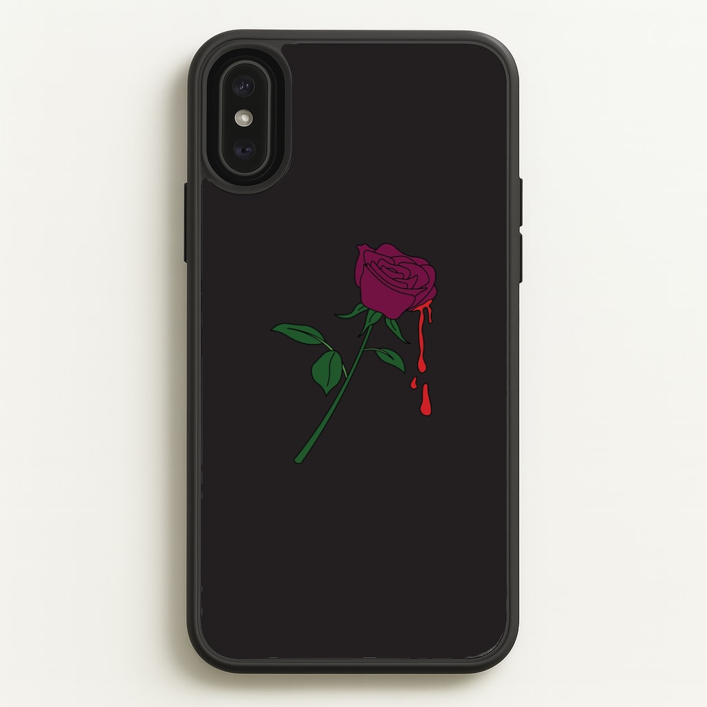 Dark Pink Rose iPhone XS Max Case