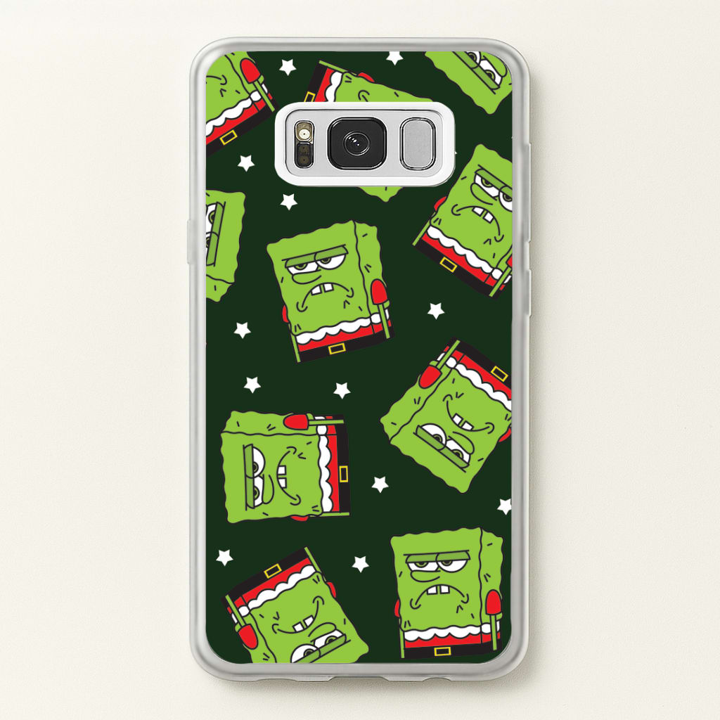 Grumpy Christmas Cartoon Sponge Pattern Galaxy S8 Plus Case
