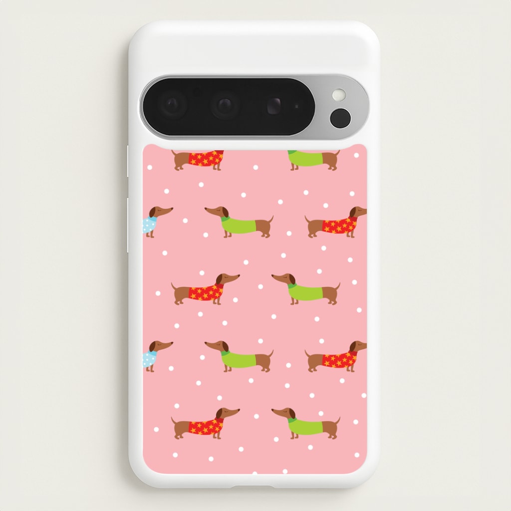Christmas Jumpers Dachshund Pattern Google Pixel 9 Pro XL Case
