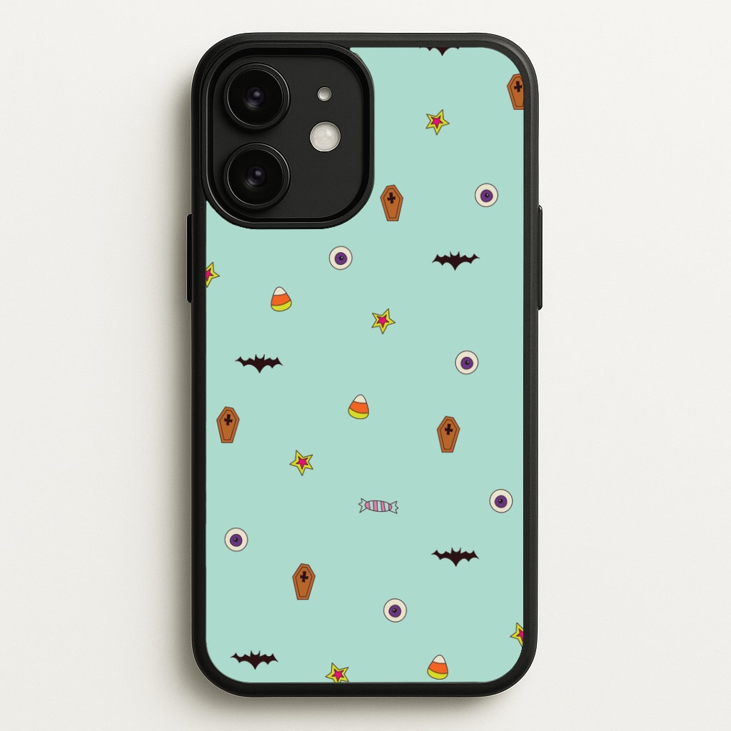 Minature Halloween Cartoons Pattern iPhone 11 Case