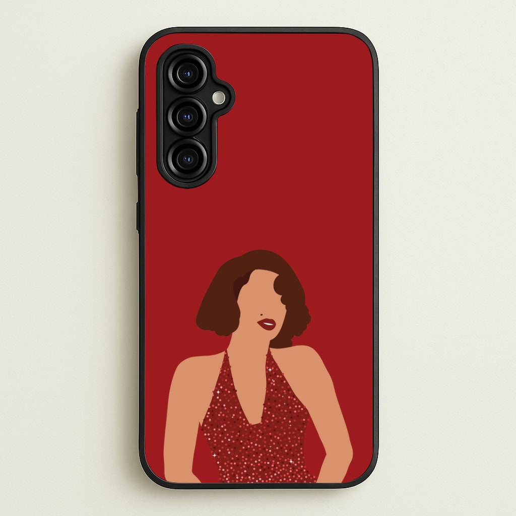 Red Sparkly Dress Galaxy A54 Case
