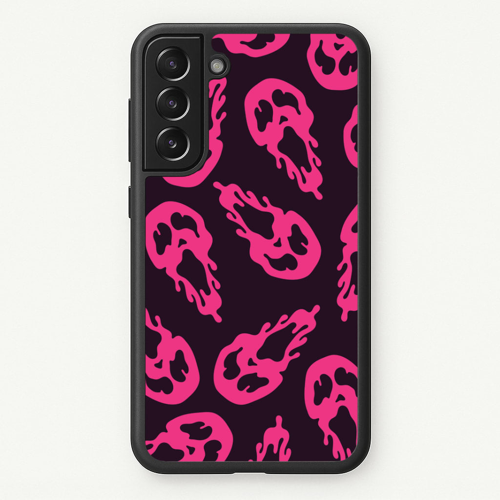 Trippy Ghost Face Pattern Galaxy S21 Plus Case