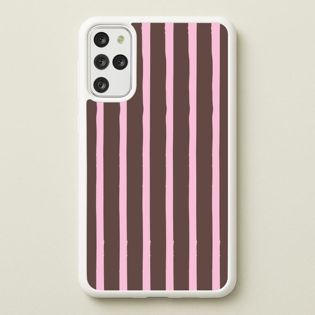 Chocolate & Strawberry Stripes Galaxy S20 Plus Case