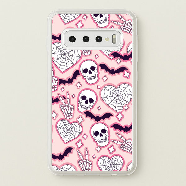 Cute Halloween Stickers Pattern Galaxy S10 Case