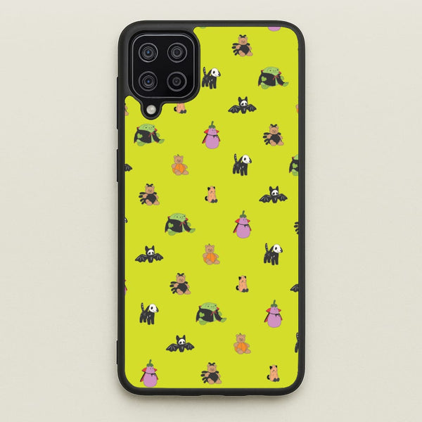 Halloween Plushies Pattern III - Halloween Galaxy A12 Case